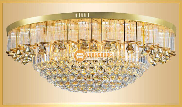 Đèn ốp trần pha lê đẹp treo phòng khách CM221-8